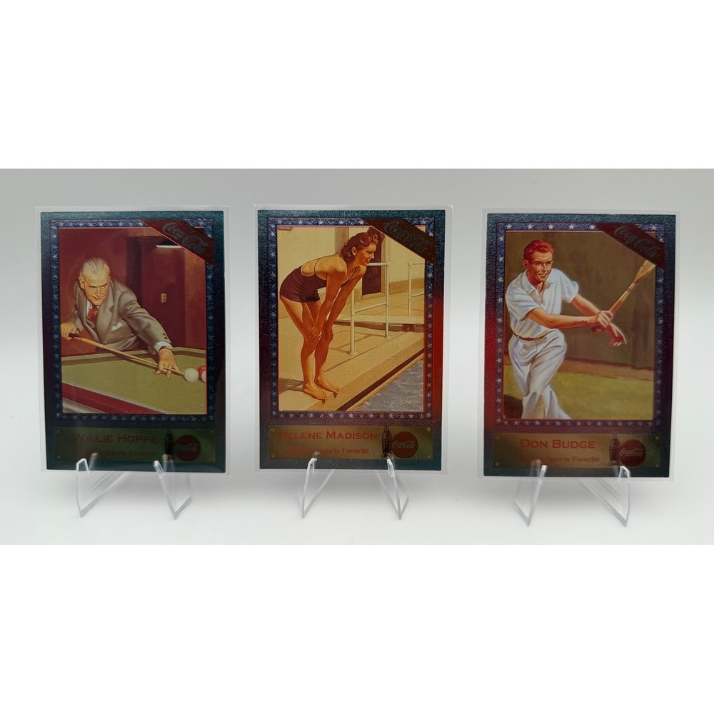 Coca-Cola All Time Sports Favorite Cards Willie Hoppe Helene Madison Don Budge
